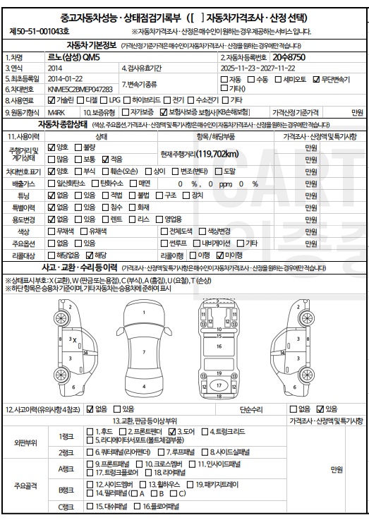 Renault-KoreaSamsung QM5  2014 — фото осмотра 1